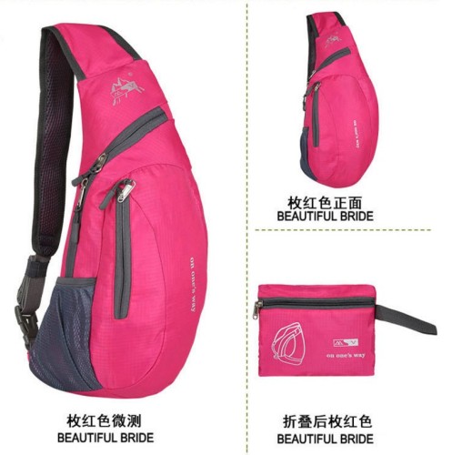 Crossbody Sports Shoulder Bag Korean Backpack Trendy Men‘s Bag Multifunctional Storage Chest Bag Folding Chest Bag