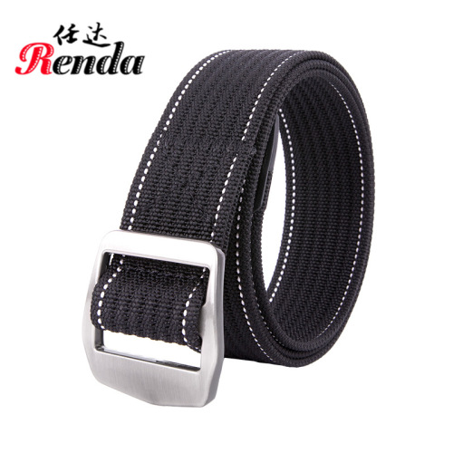 Factory Direct Sales Alloy Japanese Buckle Canvas Belt Military Fans Breathable Non-Porous Nylon Waistband Belt Men‘s Customizable Logo