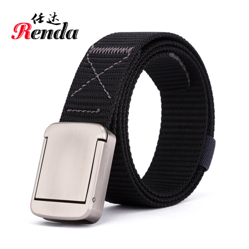 Factory Direct Sales Belt Outdoor Men‘s and Women‘s Quick-Drying Belt High Quality Alloy Safety Buckle Student Pant Belt