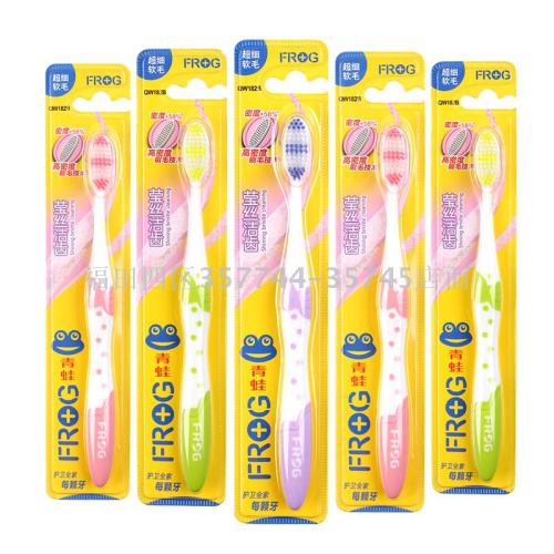 Frog 182b Soft Hair Adult Toothbrush Single Pack 144 PCs Per Box