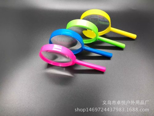 Direct Sales Korean Popular 60mm Color Plastic Children‘s Handheld Educational Toys Promotional Gift Magnifying Glass
