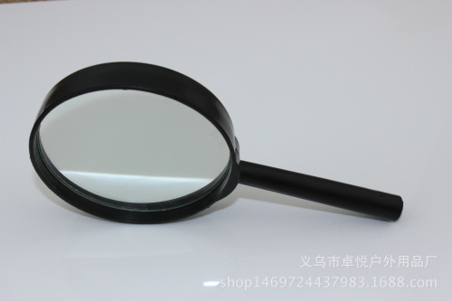 75mm Magnifying Glass Straight Handle Magnifying Glass Two Yuan Wholesale Office Supplies Plastic Magnifying Glass