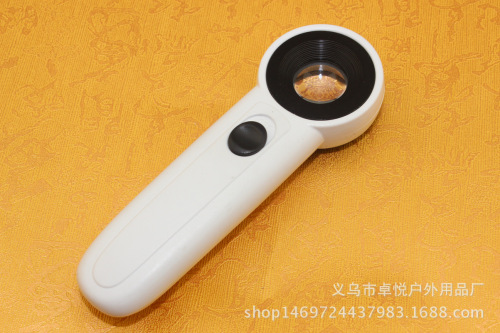 direct sales mg6b-1 exclamation mark 40 times zeiss lens coated metal head led light handheld jewelry magnifier