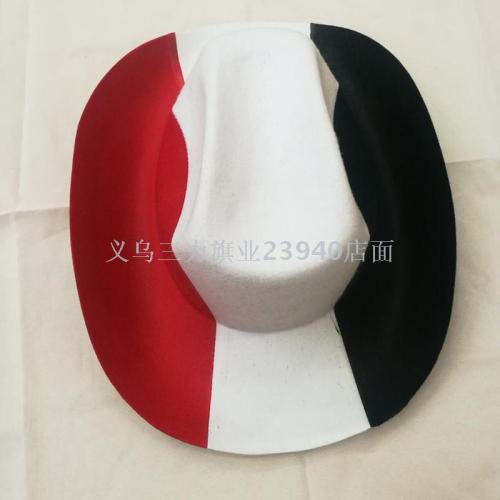 yemen fans carnival baseball cap cbf high hat non-woven fabric national cap supply world cup fans products