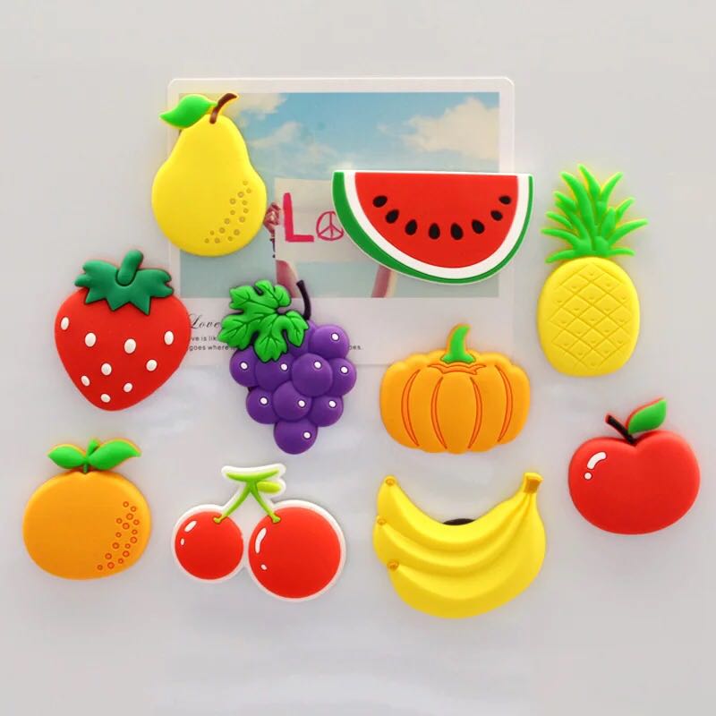 厂家定制 水果 创意冰箱贴 磁贴 软胶儿童卡通磁贴 详情2