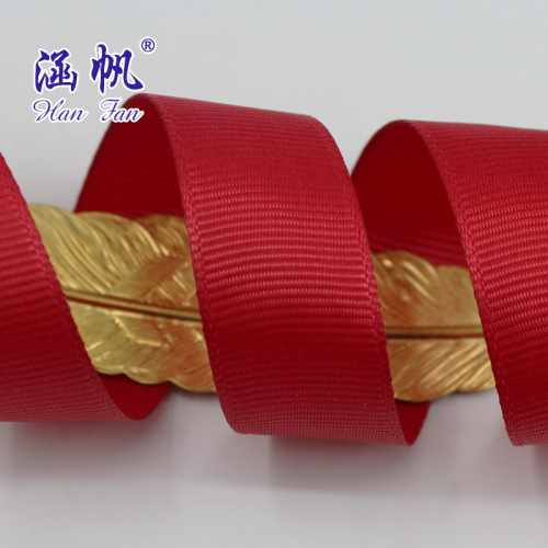 Carmine Encryption Ribbed Band Wholesale Custom Ribbon Wedding Ribbon Package Ribbon Gift Box Decorative Bandage
