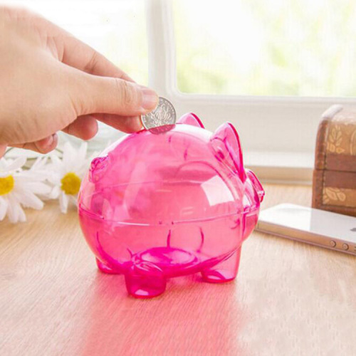 creative large small piggy bank cartoon children‘s piggy bank transparent plastic piggy bank creative piggy bank