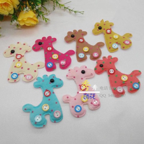 korean style hot selling giraffe button cartoon clothing decorations children‘s clothing leggings accessories factory direct sales