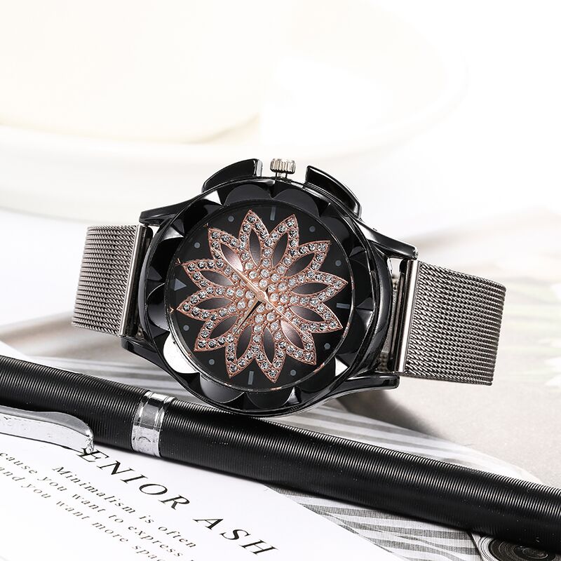 厂家直销花朵钢带手表男士韩版抖音同款钢带时尚手表女士手表详情5