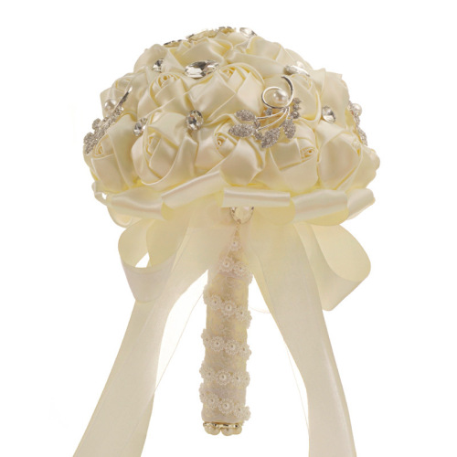 western wedding supplies artificial flower wedding bride bouquet wholesale korean creative ribbon wedding bouquet