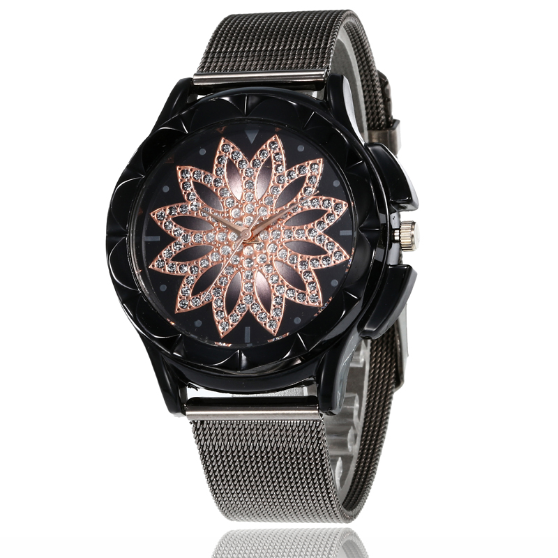 厂家直销花朵钢带手表男士韩版抖音同款钢带时尚手表女士手表详情3
