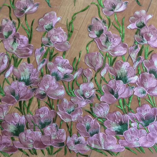 color embroidered fabric