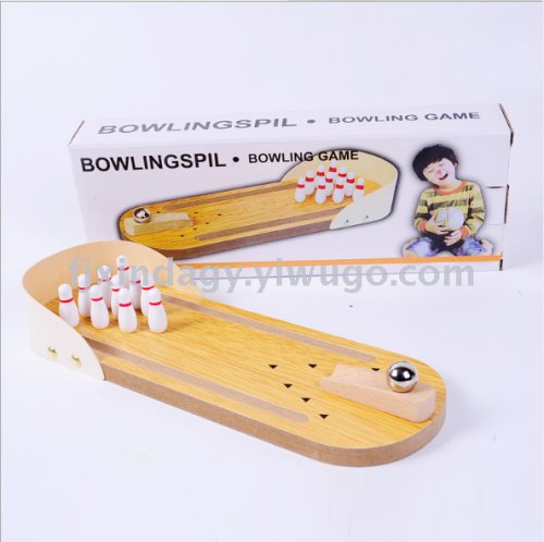 wooden mini bowling toys educational parent-child children‘s toys decompression desktop game
