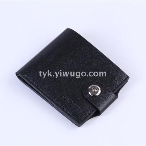 description creative wallet matte leather buckle card holder driver‘s license bank credit card package tianyiku