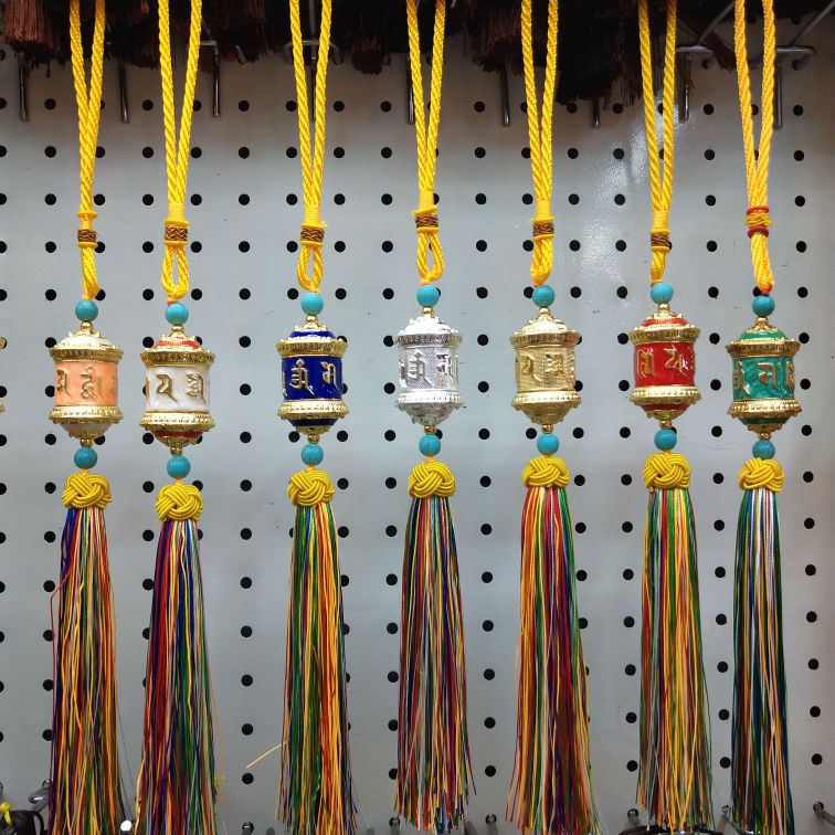 六字箴言转经筒非轴承挂件