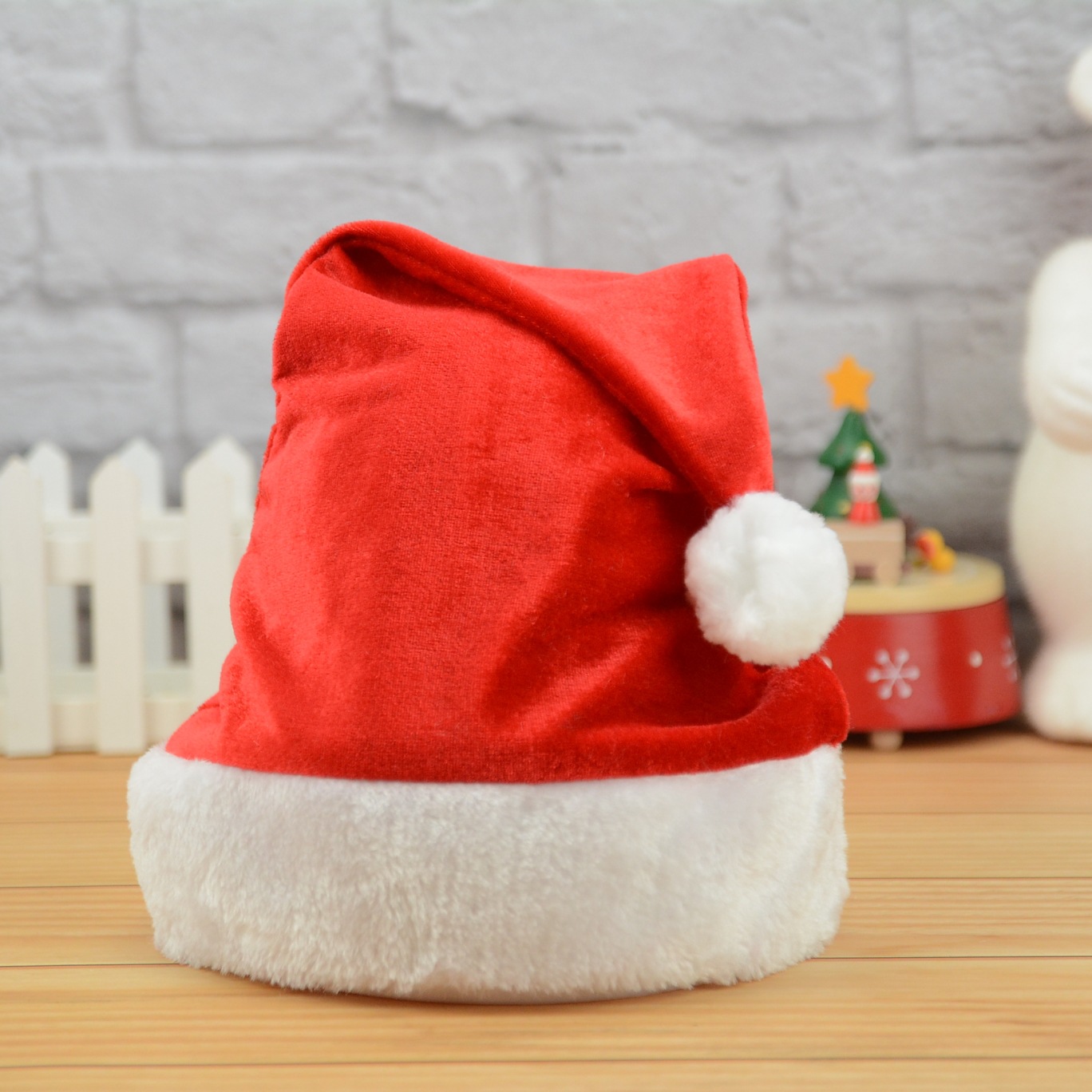 圣诞节帽子 金丝绒圣诞成人儿童帽 圣诞节装饰品 圣诞节厂家直销