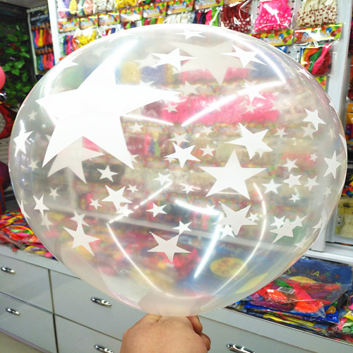 12-Inch Thickened Rubber Balloons Starry Balloon Full Printed Five-Pointed Star Party Decoration Printed Balloon Wholesale
