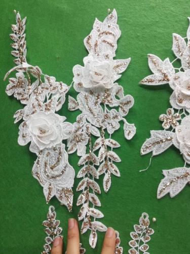 water-soluble rhinestone applique for flowers