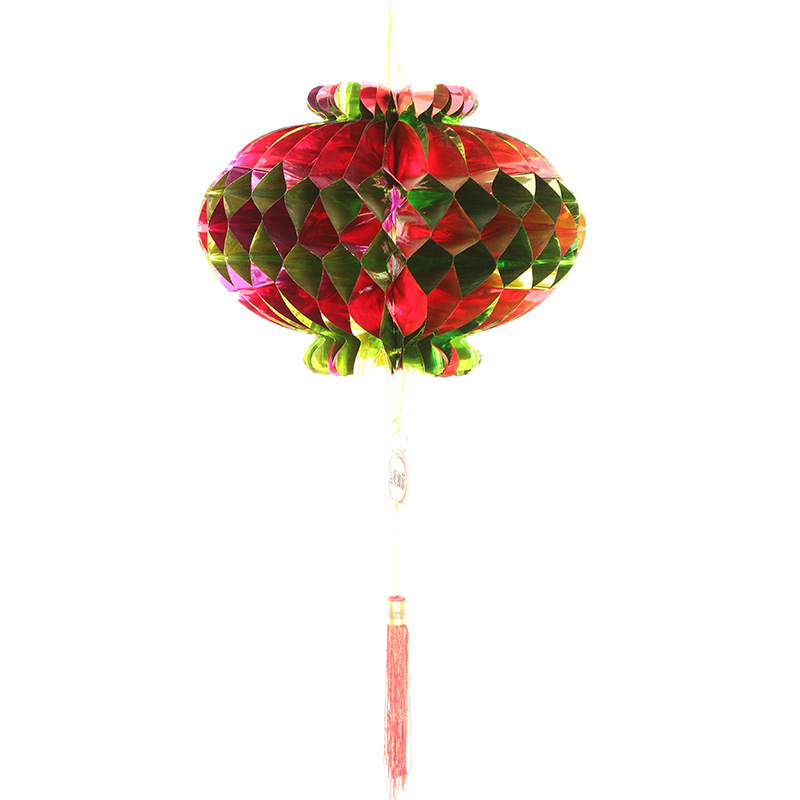 多彩系列宫灯塑纸蜂窝节日校园活动布置装饰挂件大红灯笼喜庆用品