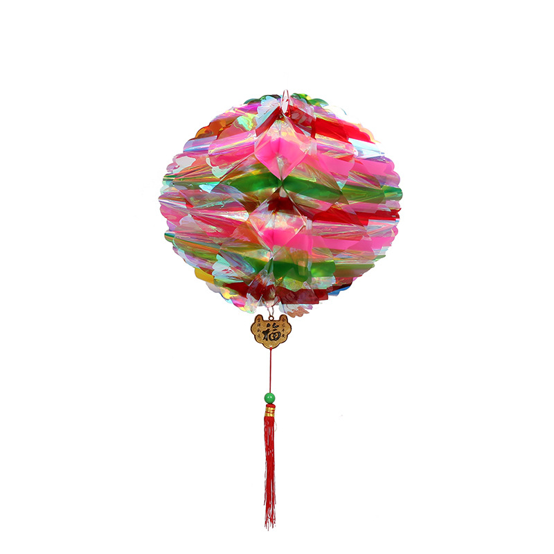 水晶彩圆塑纸蜂窝灯传统工艺窗花喜庆婚礼节日教室布置挂件装饰