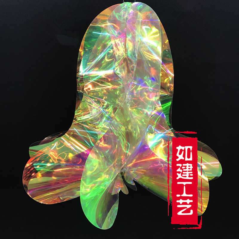 圣诞装饰 新款纯水晶系列 霓彩膜圣诞铃铛  厂家直销