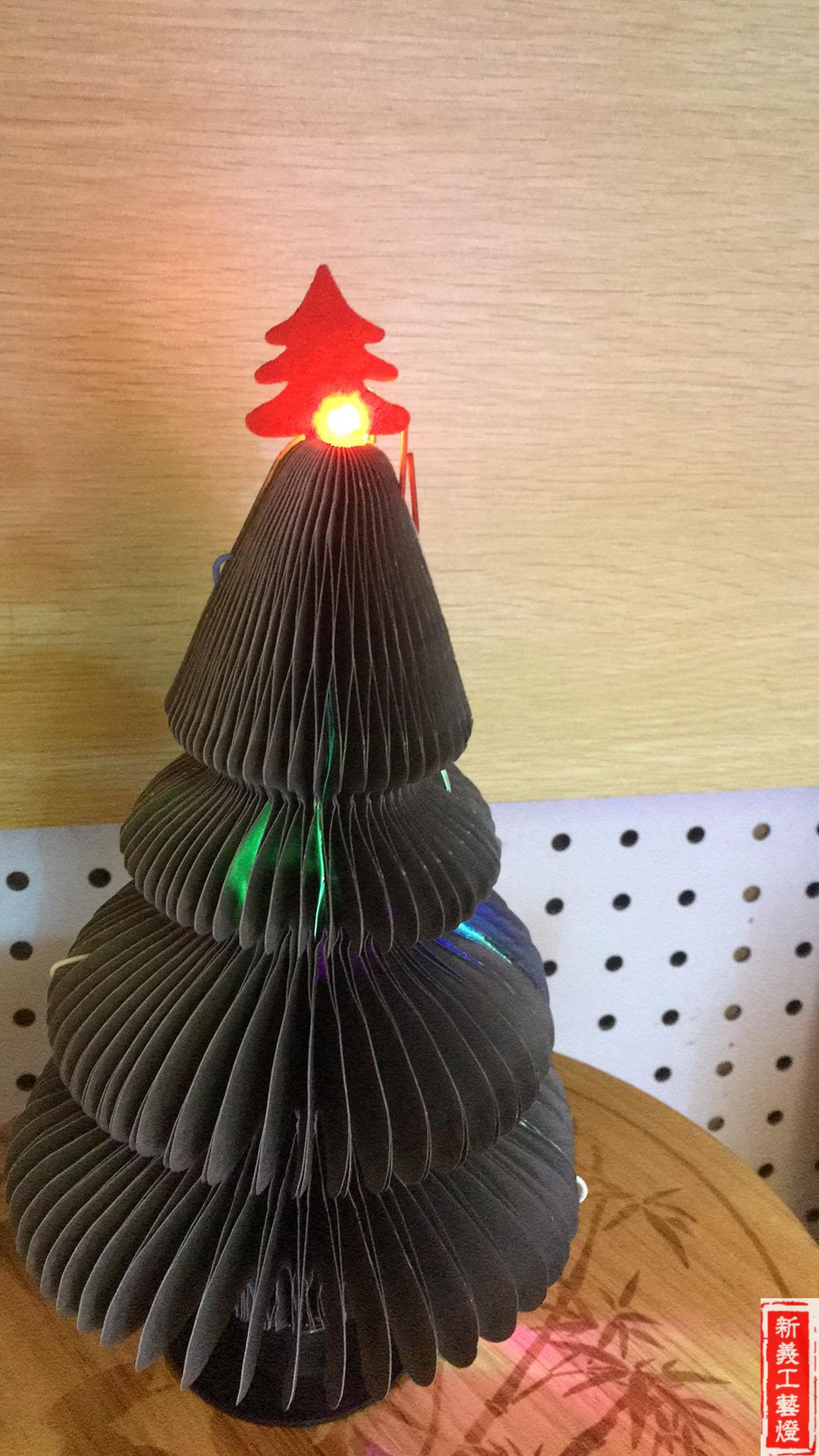 拉花纸圣诞树创意圣诞装饰用品彩灯蜂窝灯笼