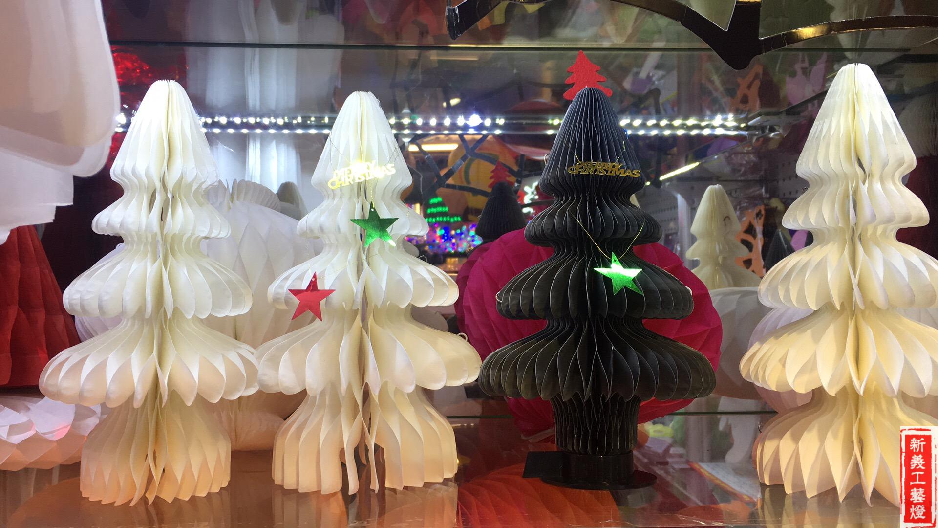 拉花纸圣诞装饰创意圣诞装饰用品彩灯蜂窝灯笼