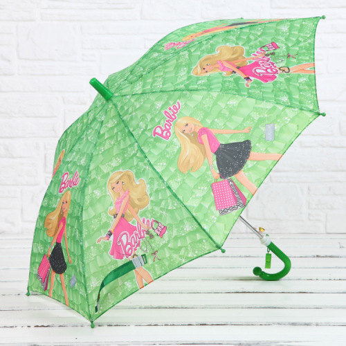 Popular Children‘s Umbrella Thermal Transfer Printing Children Umbrella Cartoon Student Kindergarten Long Umbrella Advertising Umbrella Wholesale