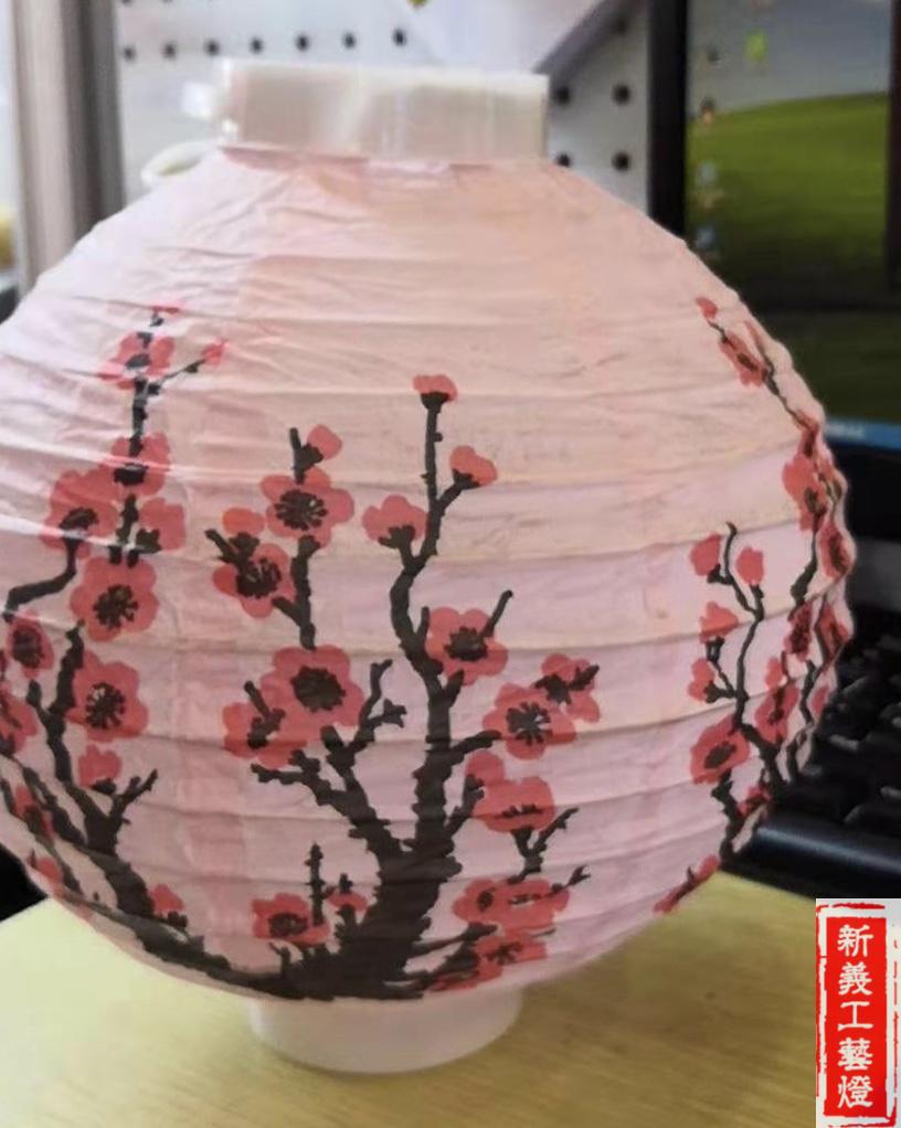 灯笼腊梅庆彩色灯笼 球形灯笼西瓜灯DIY装饰纸灯笼