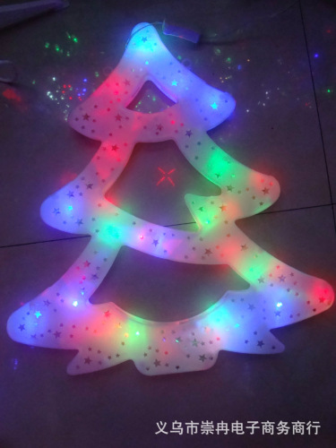 christmas decoration modeling light led christmas tree deer double-sided