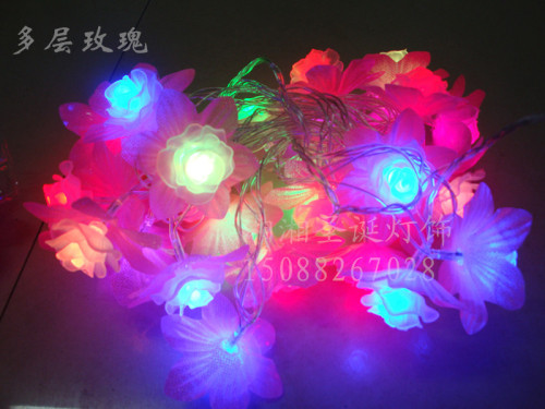 led fiber optic lights string lights flashing lights flowers rose lights flowers holiday decorative lights wedding lights