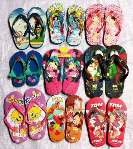Miscellaneous Children‘s Shoes Printing Flip Flops Spot Low Price Processing 24-35 150 Pairs 