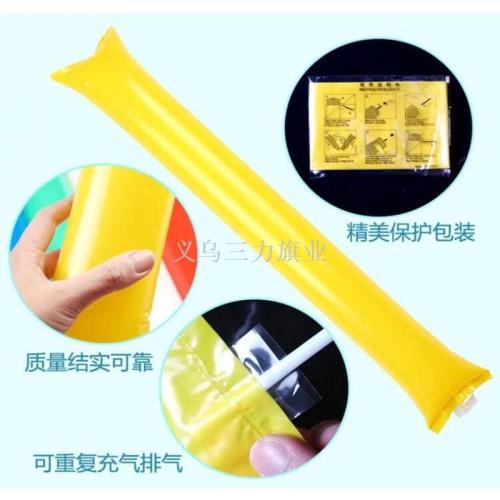 Blank Cheering Stick Colorful Inflatable Stick Cheering Stick Games Cheering Props Supplies Thunder Sticks Customization
