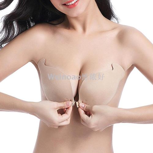 new fishtail front buckle invisible silicone underwear gathered waterproof breathable chest stickers seamless wedding tube top