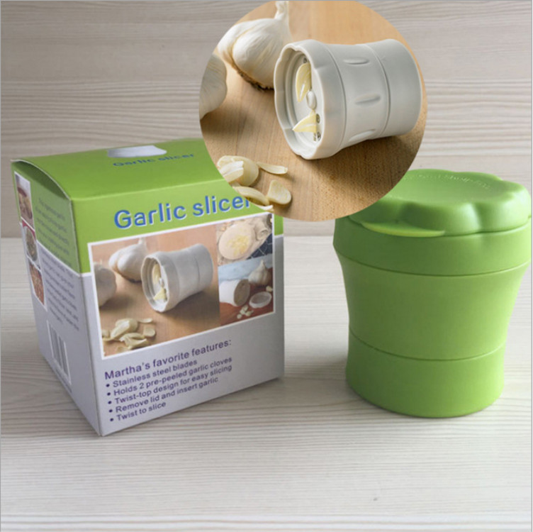Kitchen spice tools: ginger and garlic slicer, mini garlic grinder, ginger and garlic mince grinder and garlic press pic 1