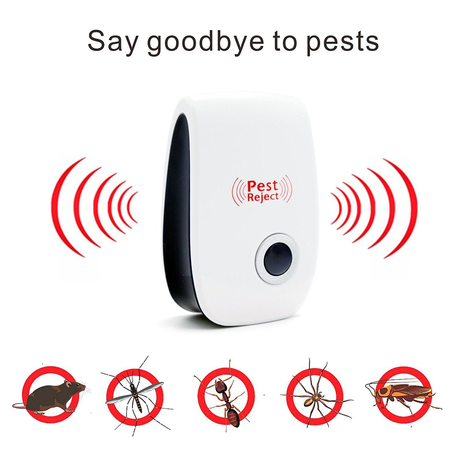 Pest reject 家用多功能超声波电子驱鼠器 亚马逊爆款驱蚊驱虫器详情2