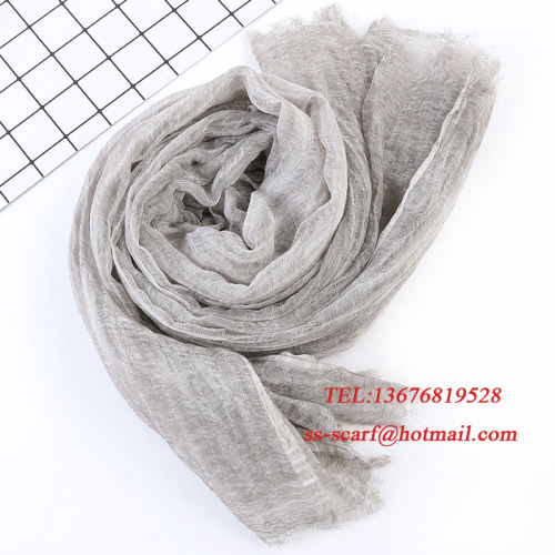 Cotton and Linen Modal Dirty Dyed Casual Scarf Zen Retro Spring and Summer Autumn and Winter Scarf
