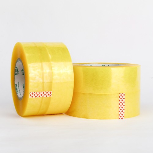 transparent yellow sealing tape， packaging tape， accept customization