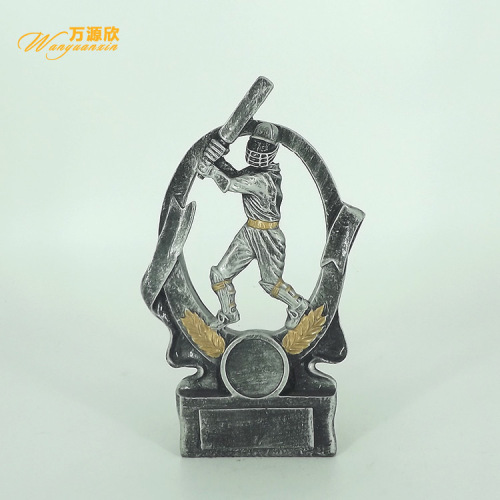resin craft gift decoration resin cricket character commemorative trophy sports commemorative prize hx3032