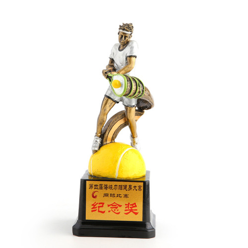 factory direct resin trophy metal plastic sports award trophy tennis trophy souvenir hx1308