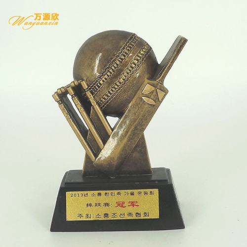 factory direct sales high-grade craft gift decoration resin cricket trophy sports commemorative prize
