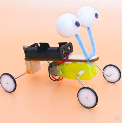 technology small production small invention electric robot homework elementary school students diy crawler creative handmade works material