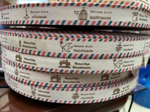 Cotton Trademark Belt， printed Ribbon