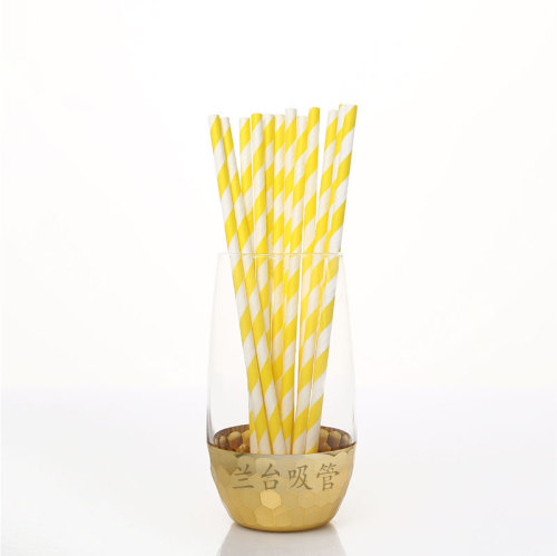 environmentally friendly degradable disposable paper straw striped colorful drink straw cocktail straw
