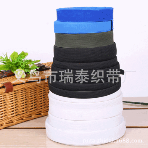 factory direct sales high quality environmental protection shuttleless elastic band high elastic elastic band custom logo special elastic band