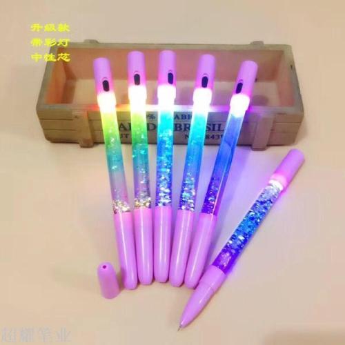 japanese and korean popular stationery fairy pen with light shining fairy pen gel pen ballpoint pen internet celebrity quicksand pen