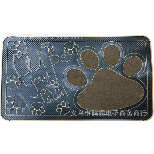 shida european style bear paw flower villa style non-slip absorbent carved thickened pvc foot mat door mat wholesale direct sales