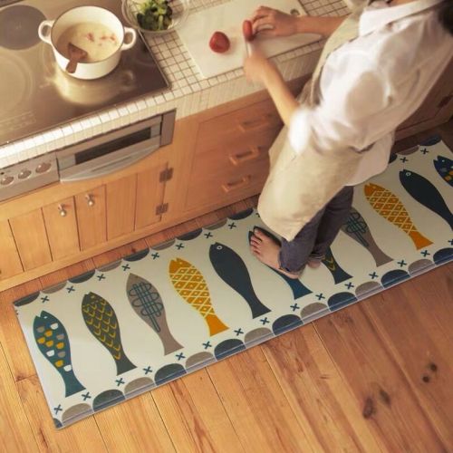 one-piece custom flannel printed kitchen carpet floor mat oil absorbent non-slip floor mat living room door mat