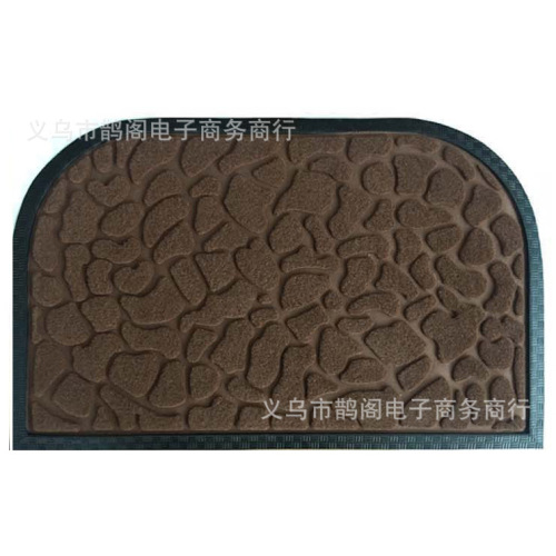 4570 hot-selling embossed oval rubber thickened door mat home absorbent non-slip durable door mat