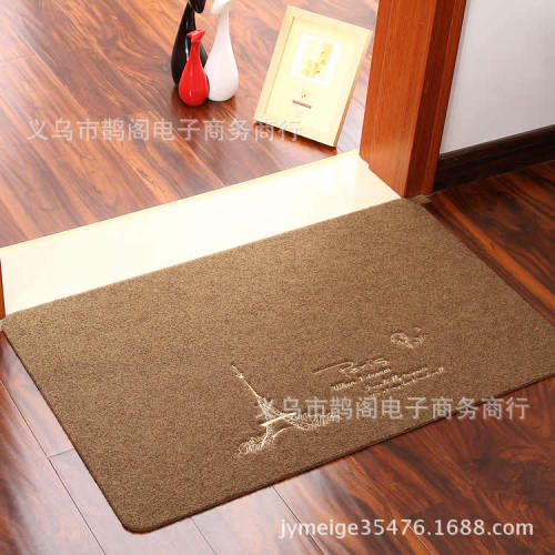 Shida 6090 Taobao Hot Selling Rectangular Rub Embroidery Non-Slip Absorbent Home floor Mat Non-Slip Mat